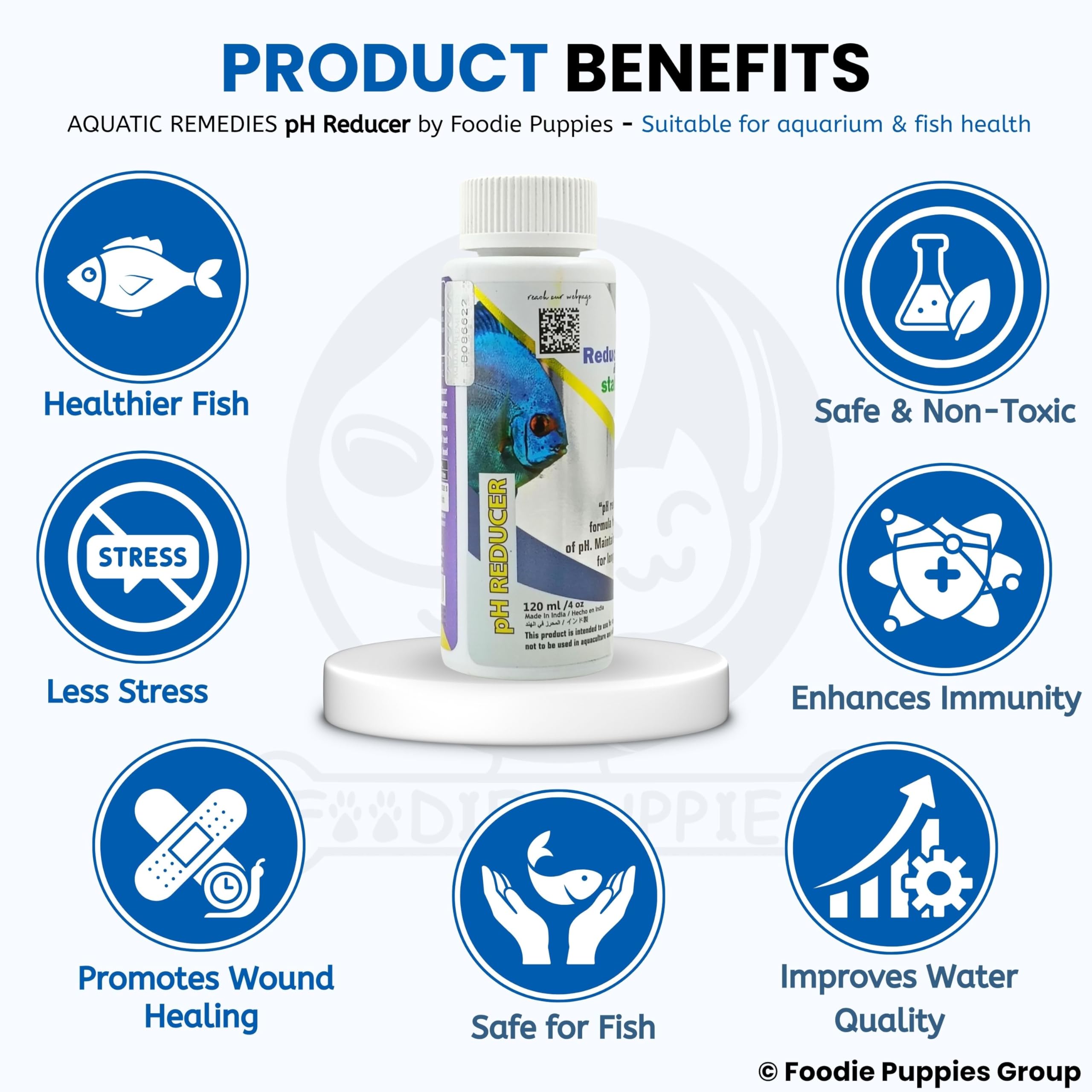Foodie Puppies Aquatic Remedies PH Reducer Aquarium Water Conditioner, 100ml (Pack of 1) 2