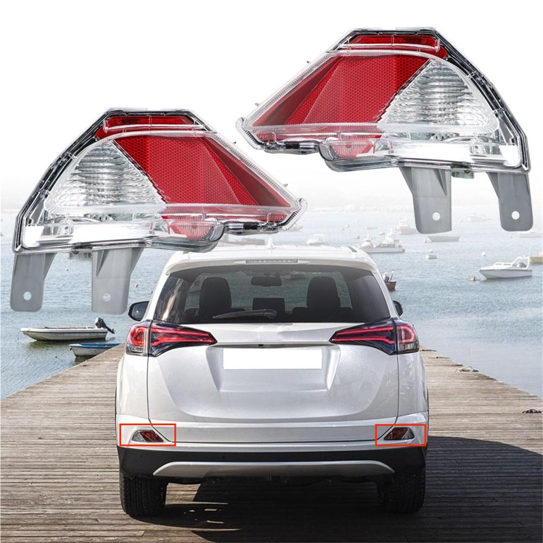 Amazon.com: GXYWADY Rear Bumper Reflector Light Stop Lamp