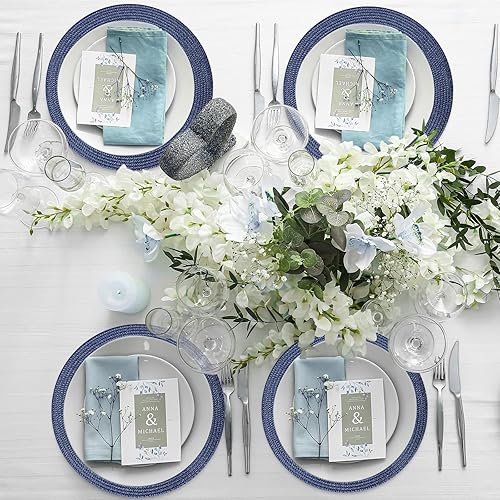 Miniatura 6 de Manteles individuales redondos trenzados de 12 pulgadas, manteles individuales circulares pequeños, lavables, resistentes al calor, antideslizantes,