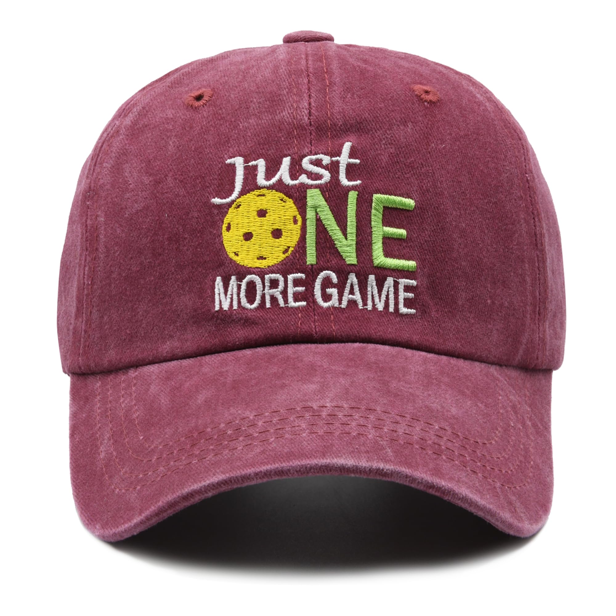 Waldeal Pickleball Hat,Adjustable Embroidered Washed Baseball Cap for Men Women