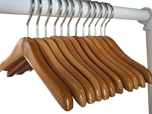 NAHANCO MINI812 - Mini perchas de madera de 8 pulgadas para ropa de muñecas, ropa o accesorios para mascotas, natural (paquete de 12)