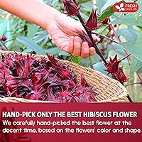 Vista 6 de FreshDrinkUS, Premium 28oz Hibiscus Flower Powder, 100% Natural and Pure from Hibiscus Flowers, Natural Food Coloring, No Additives, No Gluten, No