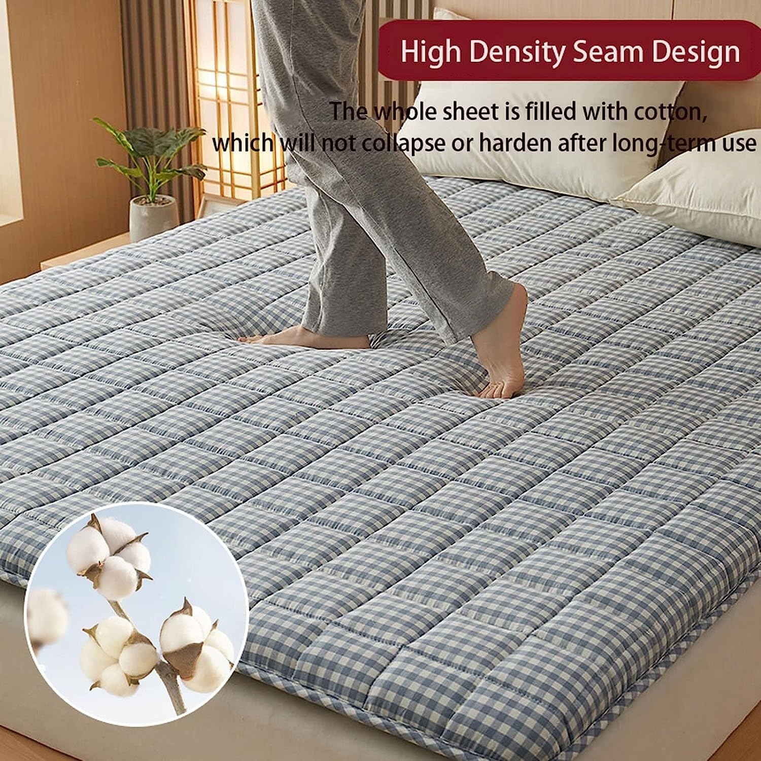 UE-MAOLU Matelas Tatami, Matelas de Futon de Sol Pliant, Japonais Matière Épais Douce Matelassée en Matière de Coton Futon Matelas pour Dormir Invité (C,120x200cm UE-MAOLU Matelas Tatami, Matelas de Futon de Sol Pliant, Japonais Matière Épais Douce Matelassée en Matière de Coton Futon Matelas pour Dormir Invité (C,120x200cm