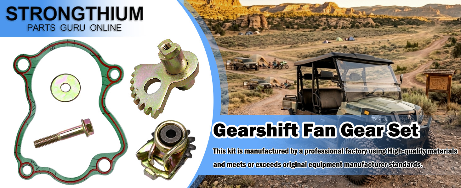 Image of Strongthium Gearshift Fan Gear Set Driven 23312-004-0000 | Fits Hisun Massimo Coleman Bennche 400 450 500 550 700 750 UTV Axis 500 700 Sector Strike MSU Outfitter