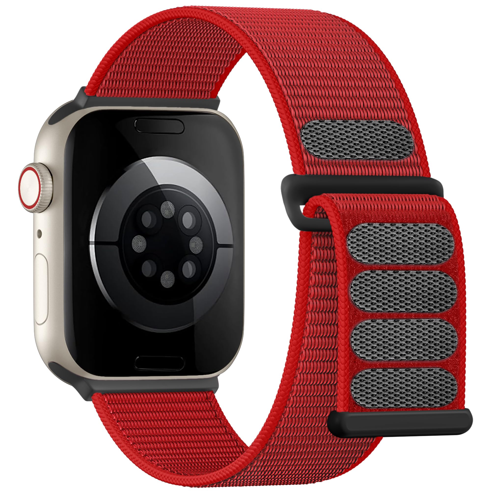 Sport Loop Compatible with Apple Watch Bands for Women Men 40mm 41mm 42mm 38mm, Soft Breathable Nylon Wrist Straps for iWatch Bands Series 11/10/9/8/7/6/5/4 SE 3/2/1 Red