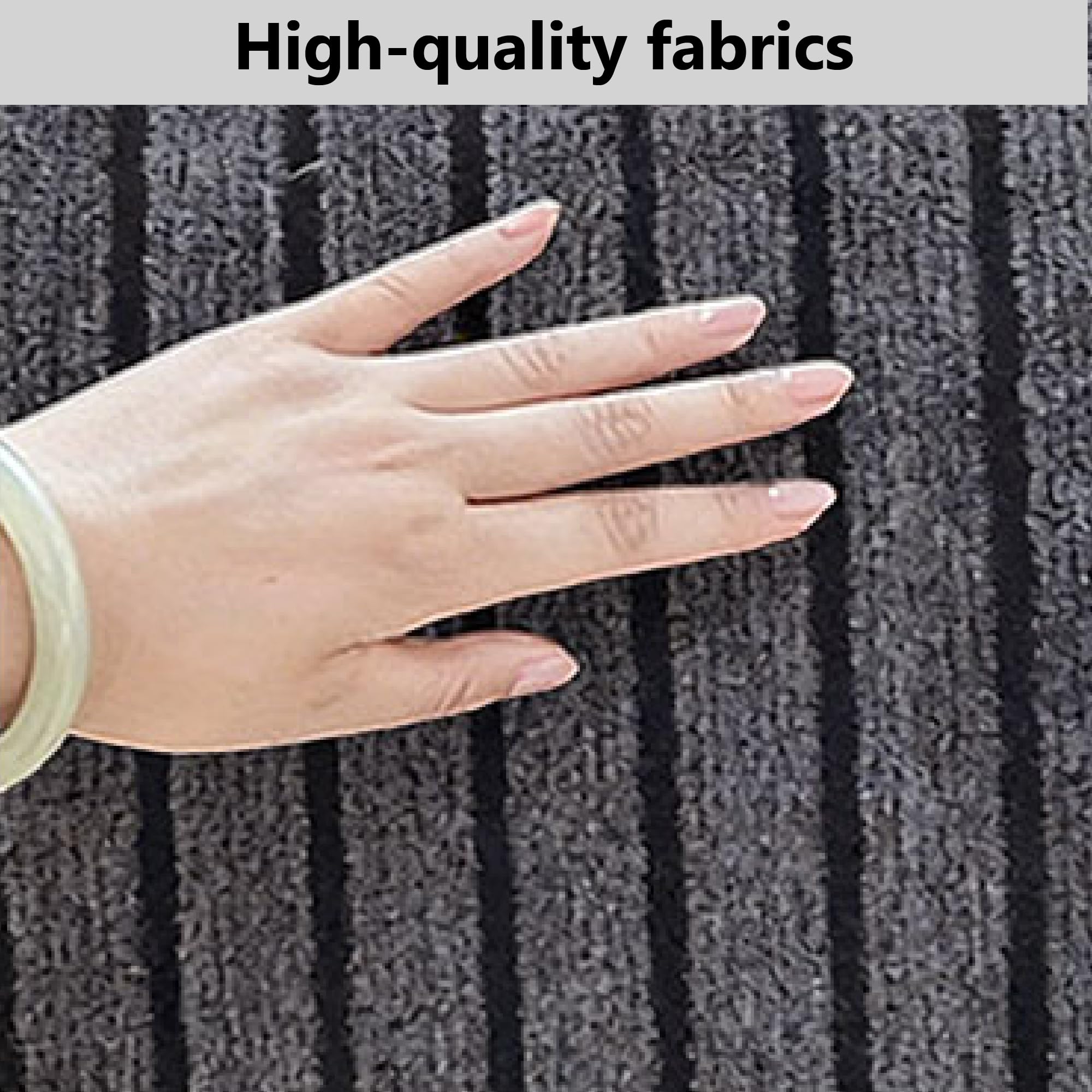 Fußmatte Außen 120 x 134 cm Schmutzfangmatte Flach, Saugfähig Schmutzfang Teppich für Haustür für Innen Außen für Eingang, Haustür, Flur Innen, Grau