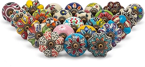 Perillas para cajones de aparador, manijas de puerta de armario multicolor multicolor para armarios de cocina, decoración de interiores bohemios