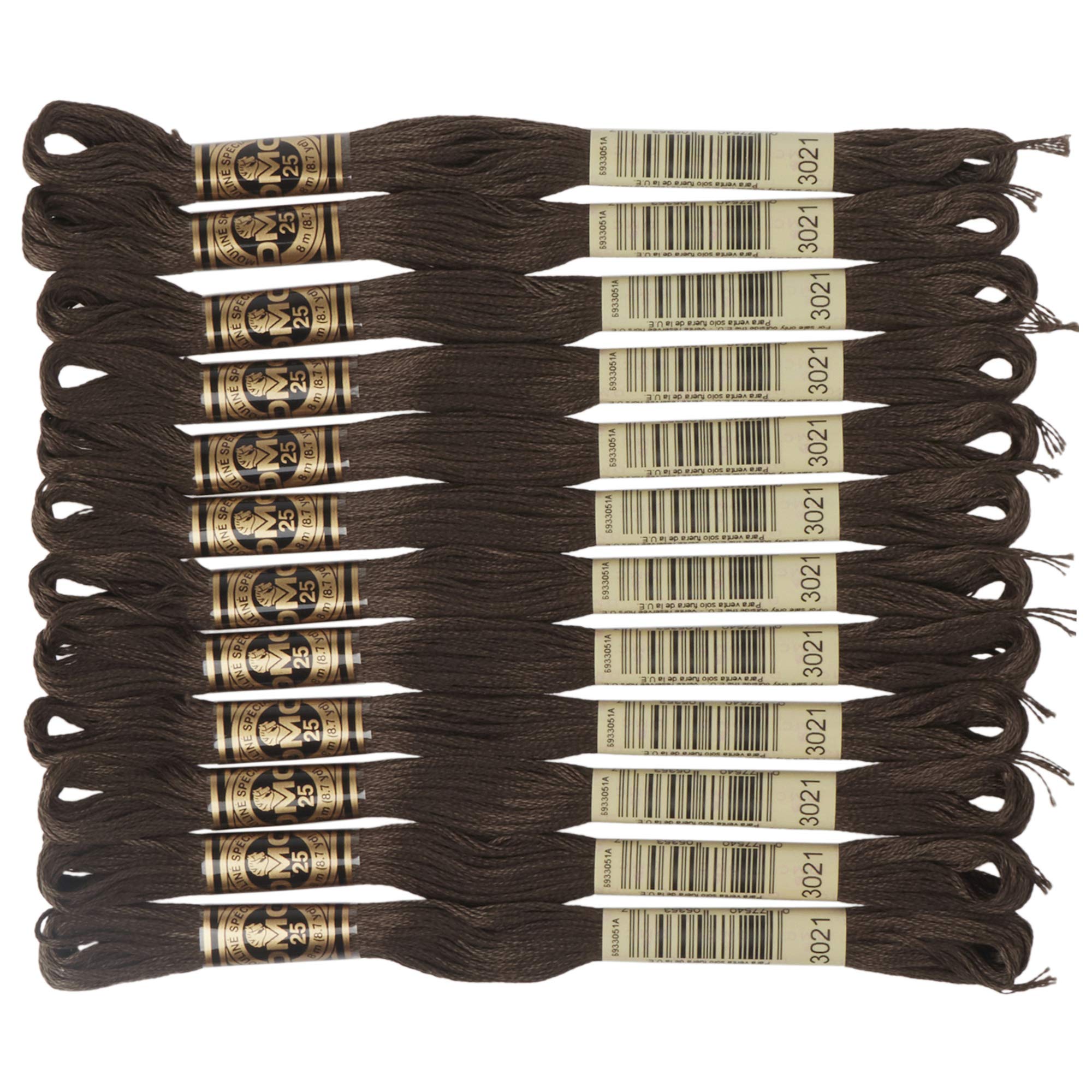 DMC 6-Strand Embroidery Cotton Floss, Very Dark Brown Grey