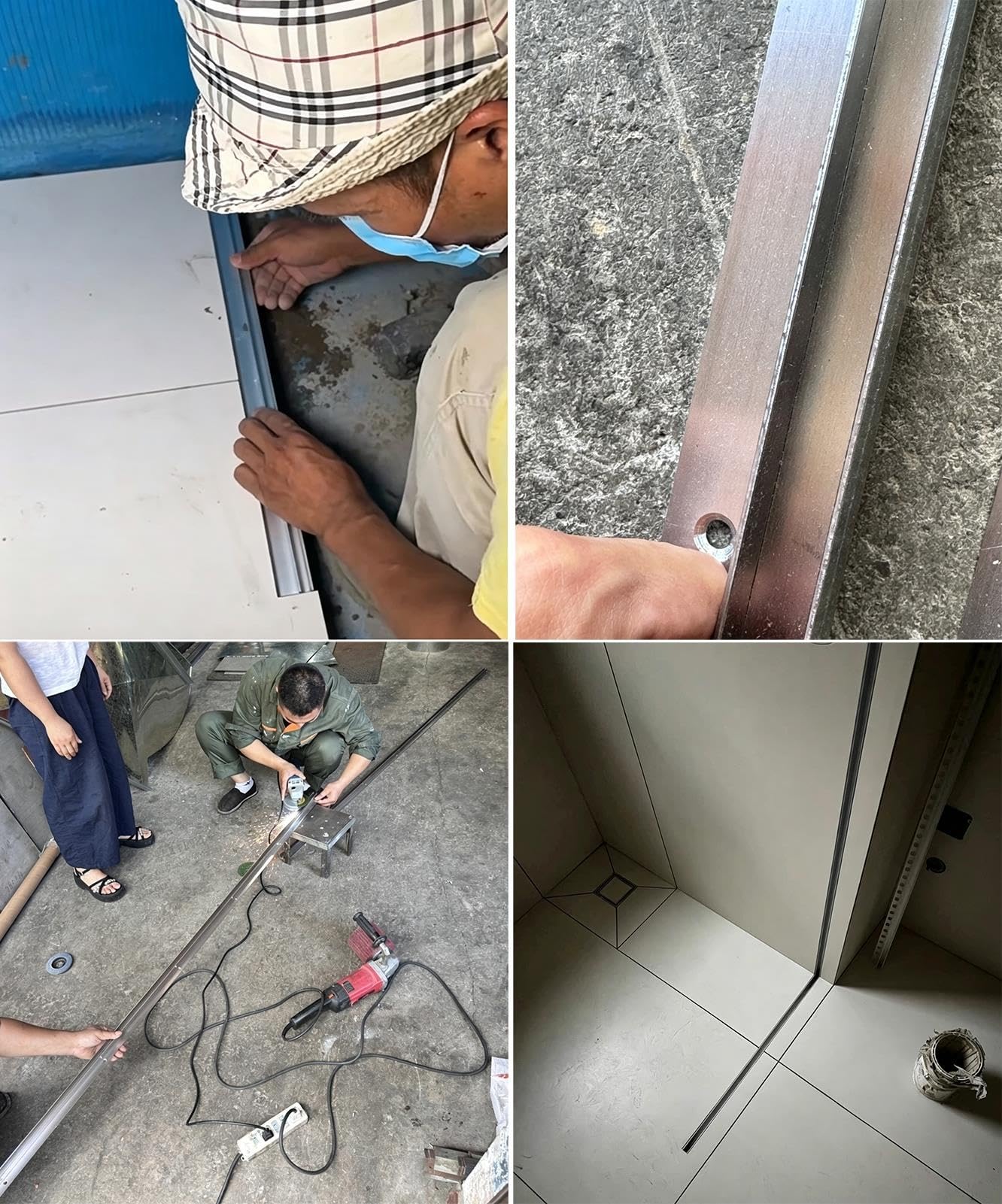perfil Aluminio Ducha Perfil de Canal para Panel de Vidrio de Mampara