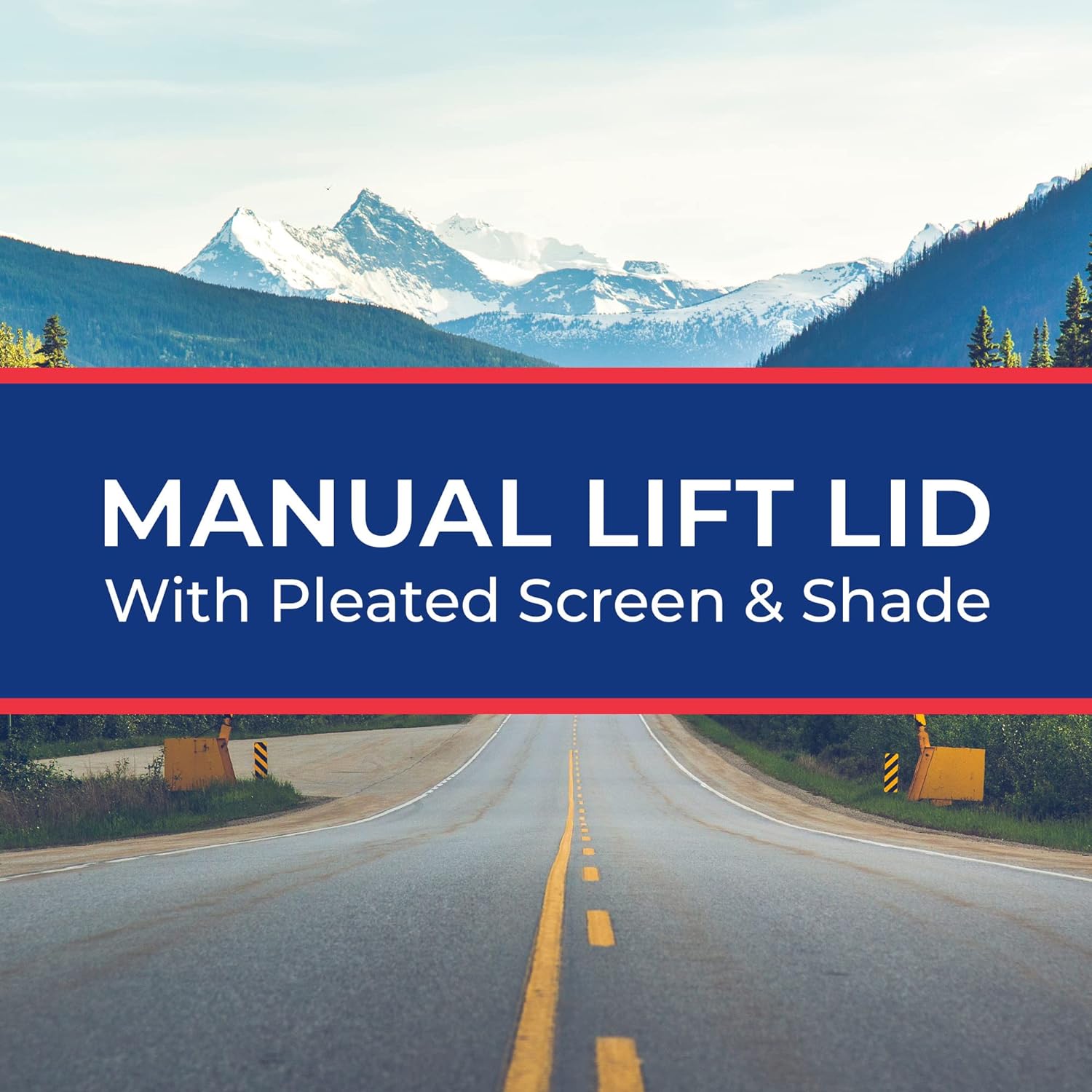 MAXXAIR SKYMAXX 00-97510 Skylight Plus Manual Lift lid with 3 Open Positions -White Interior Frame with LED Lighting