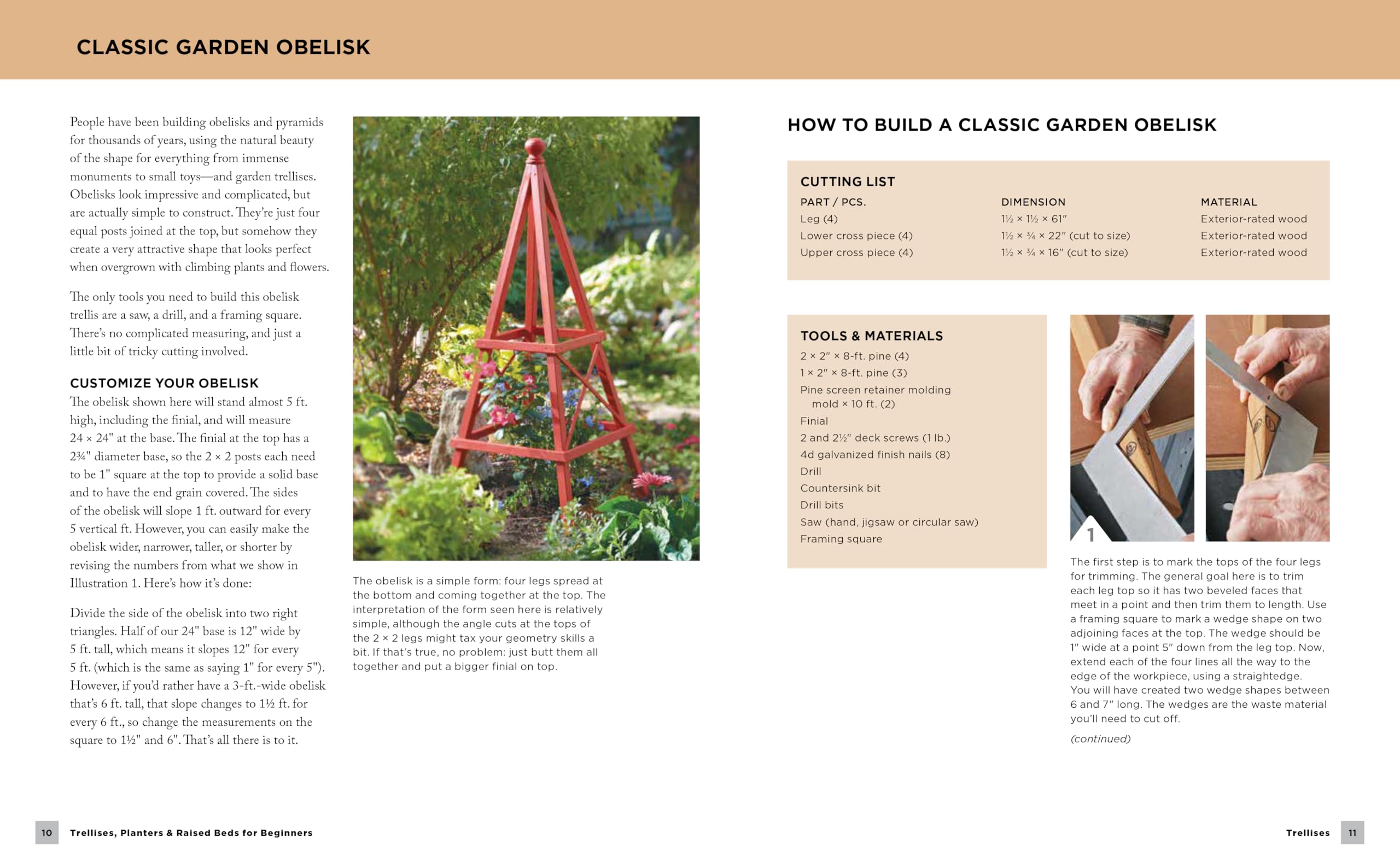 Trellises, Planters & Raised Beds for Beginners: 30+ Easy, Unique, and Useful Projects You Can Make with Common Tools and Materials - Image 4