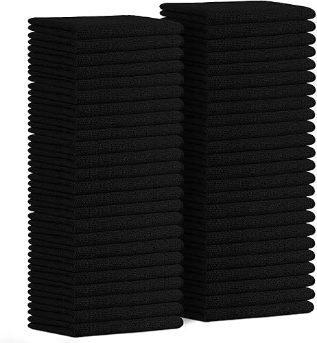 Avalon Towels Microfiber Cleaning Cloths (Value Pack of 48) - Size 16 x 16 Inches, Highly Absorbent Cleaning Rags, Lint Free, Reusable and Washable,