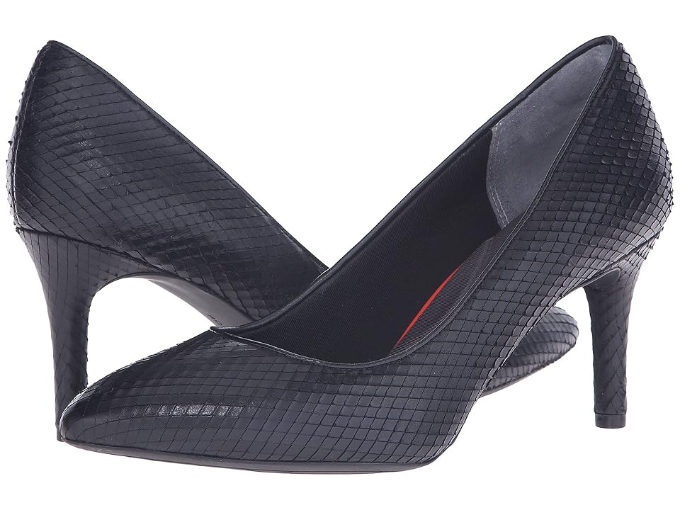 

Rockport Total Motion 75mm Pointy Toe Pump (Black Diamond Snake) High Heels