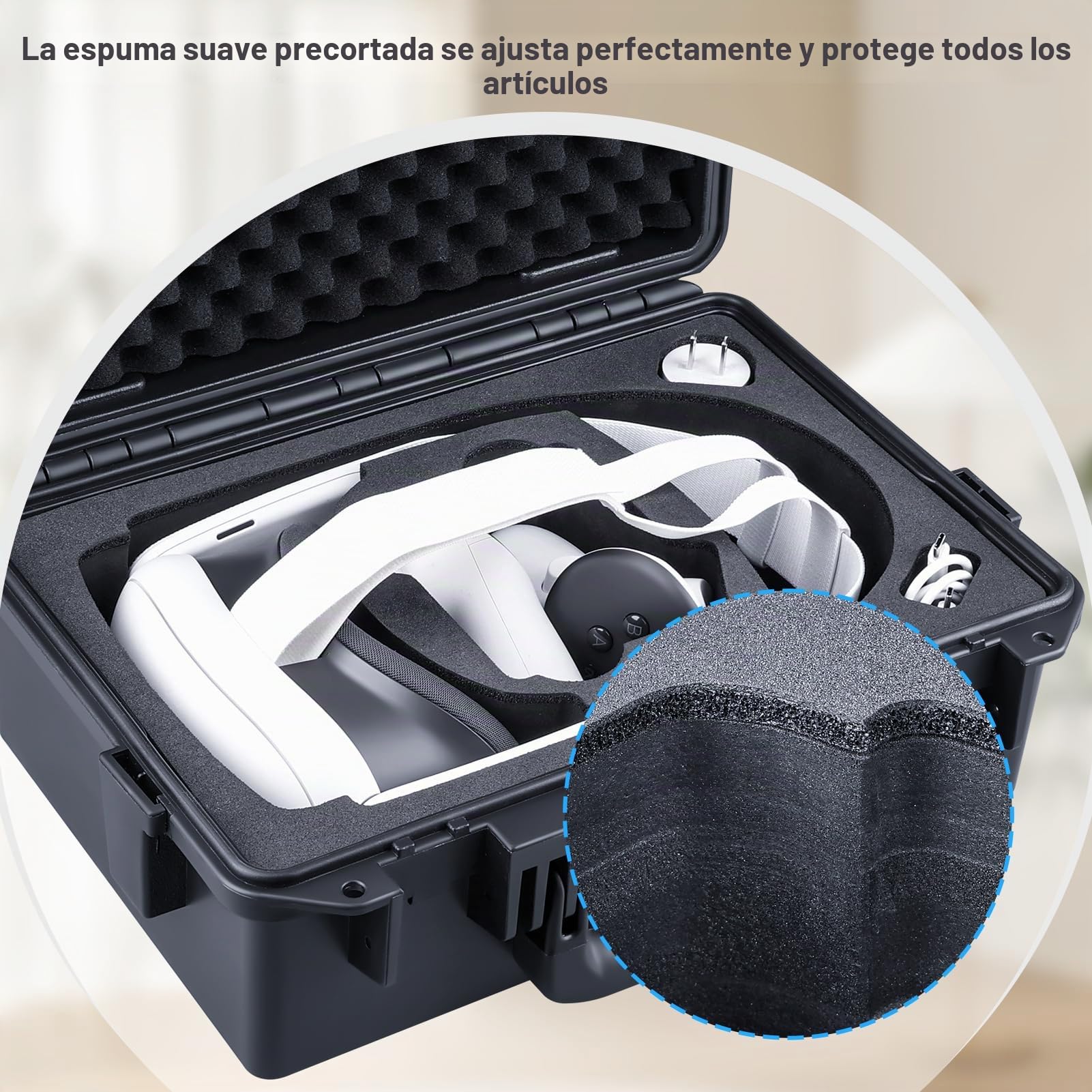 Lykus Titan OQ200 Maletín Estuche Case para Quest 3/Quest 2, Adapta a la Correa Elite, Mejor protección [Solo Estuche]