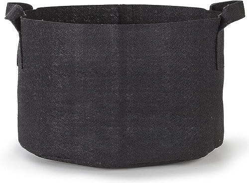 Miniatura 2 de Paquete de 5 bolsas de cultivo de 30 galonesmacetas de tela de aireación con asas (260GSM, negro, 15.5 pulgadas de alto x 24 profundidad)