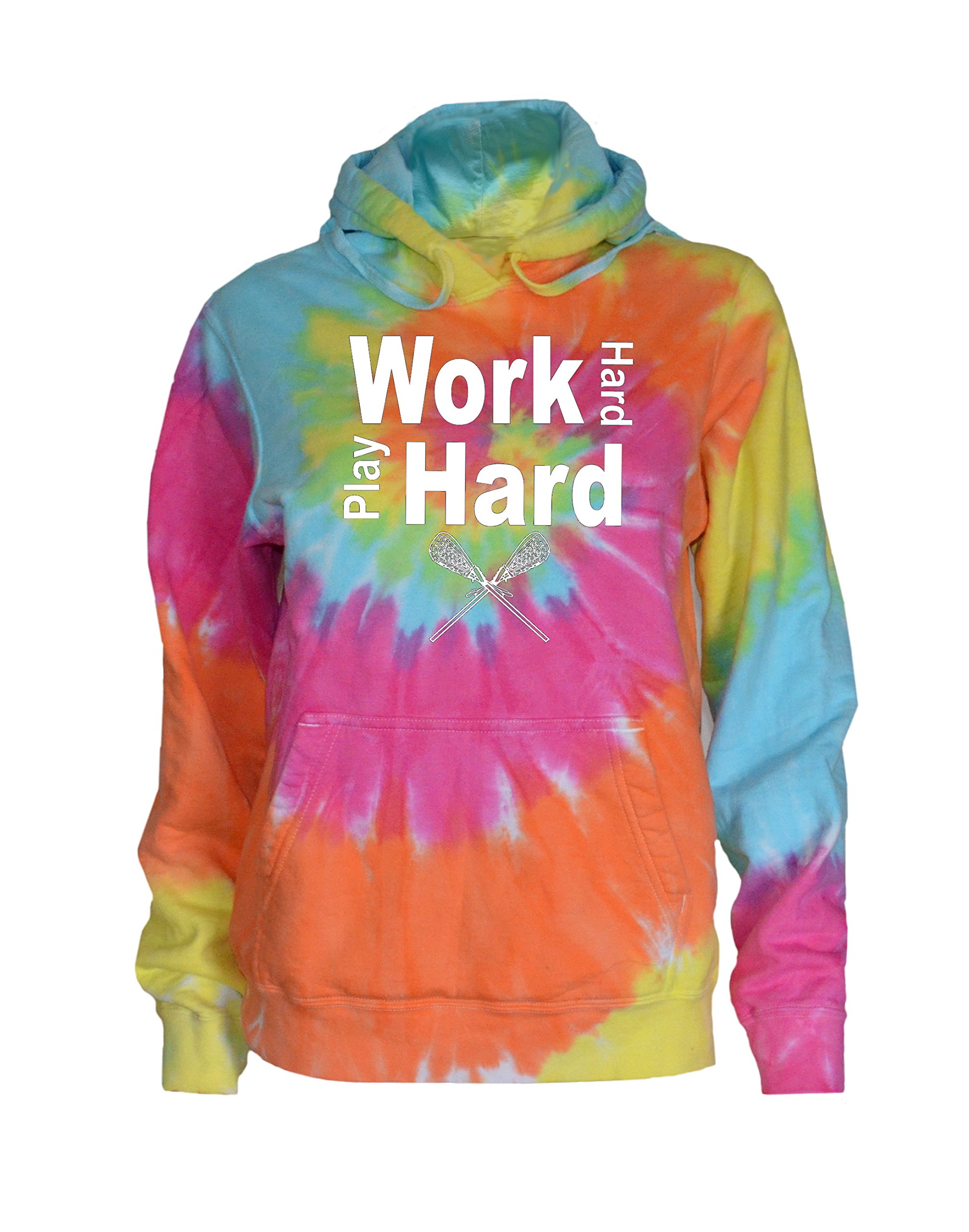 JANT girl Lacrosse Tie Dye Sweatshirt - Work Hard White Logo
