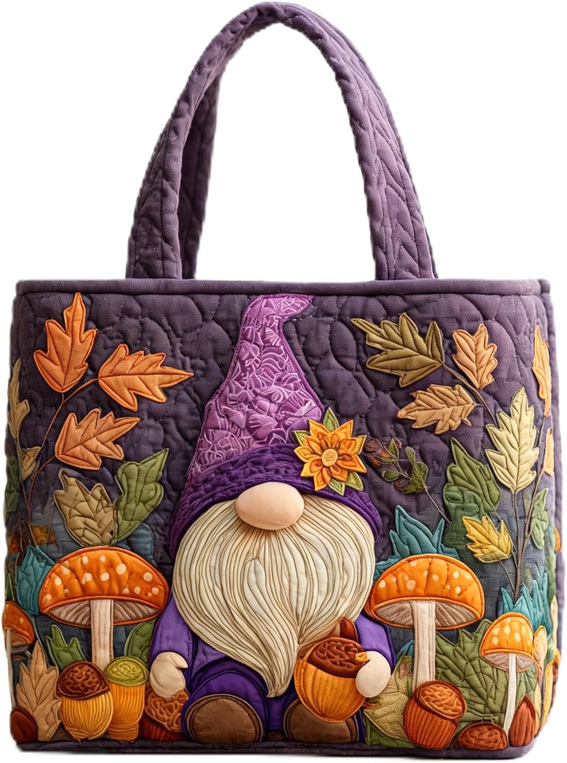 Women's Quilted Tote Bag – Lightweight Large Capacity Foldable for Travel | 20.87" L x 15.75" H