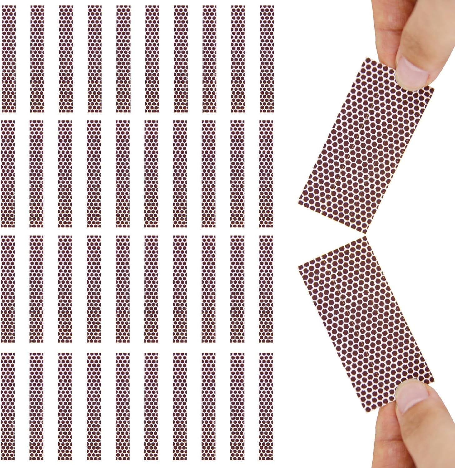 40 PCS Match Striker Stickers, Match Striker Paper with Adhesive, Ideal for Fireplace Matches (Rectangle)