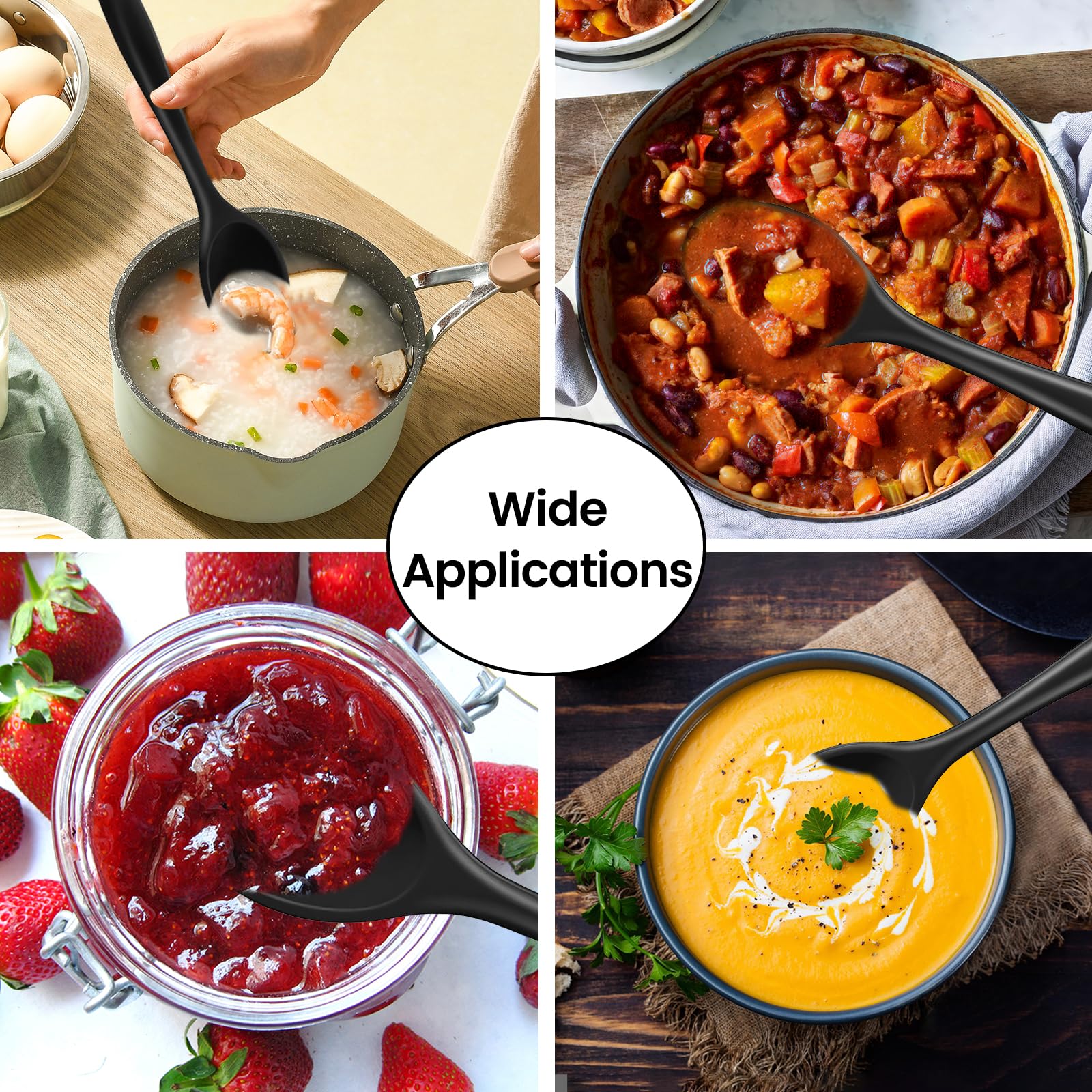 Cucchiai Di Legno Per Riso - Set Di 2, Naturali, Antiaaderenti, Resistenza Al Calore