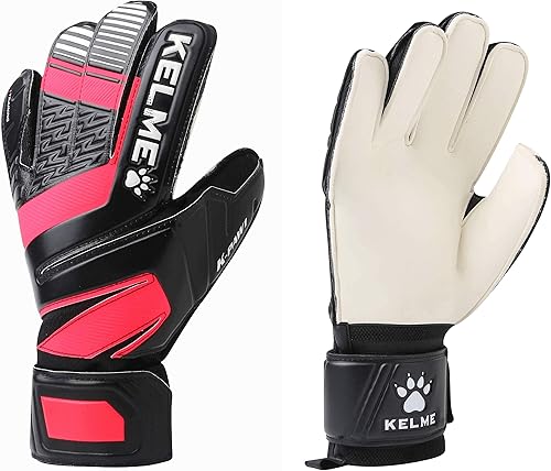 KELME Guantes de portero de fútbol – Guantes de portero profesional unisex – Guantes de fútbol GK Super Grip látex protección para los dedos,