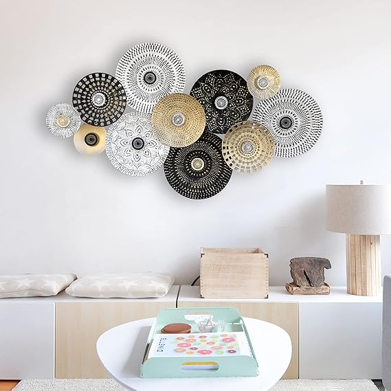 Craftter Trible Circles Metal Wall Art For Home Décor Decorative