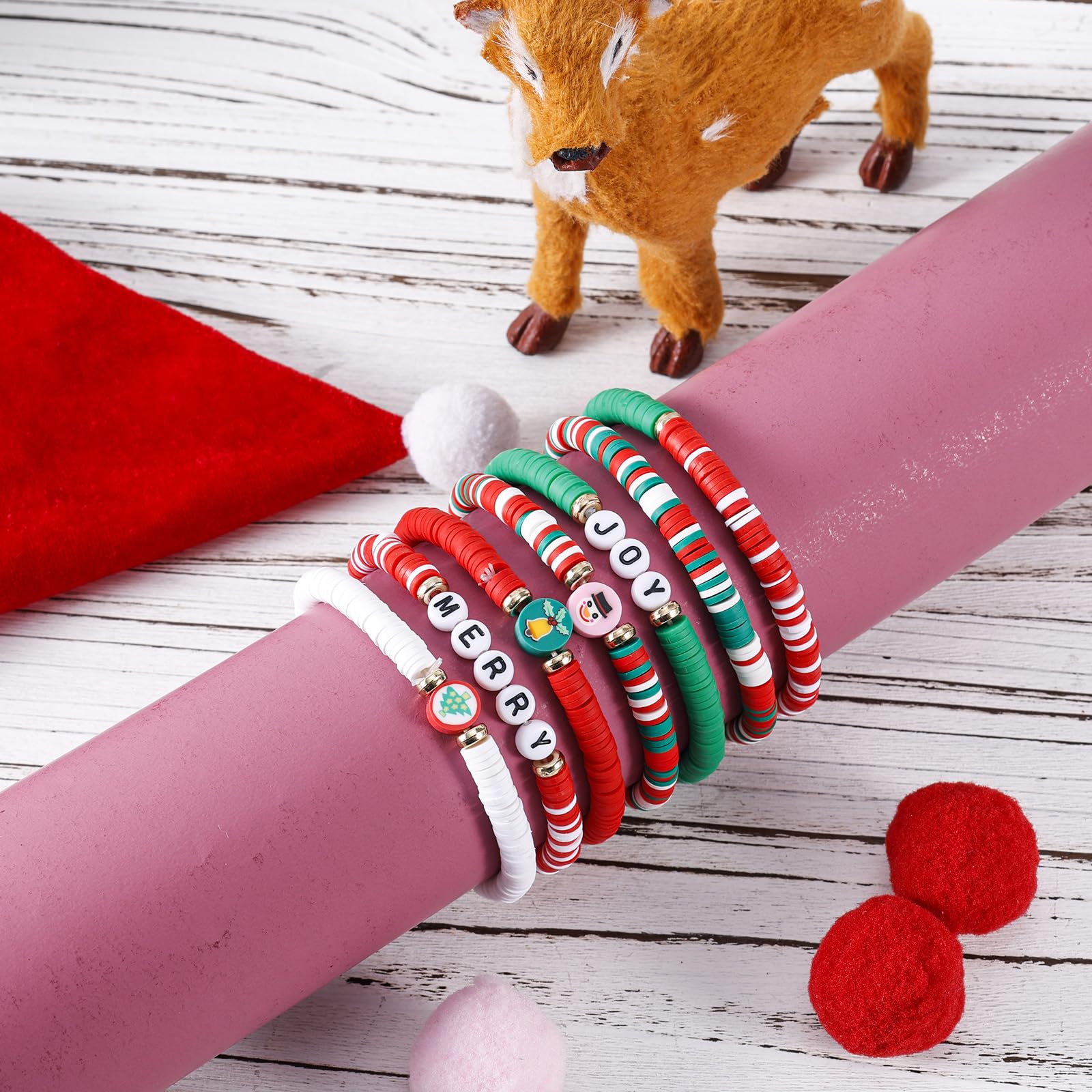 Mikovivi 7pcs Xmas Stackable Bracelets - Image 3