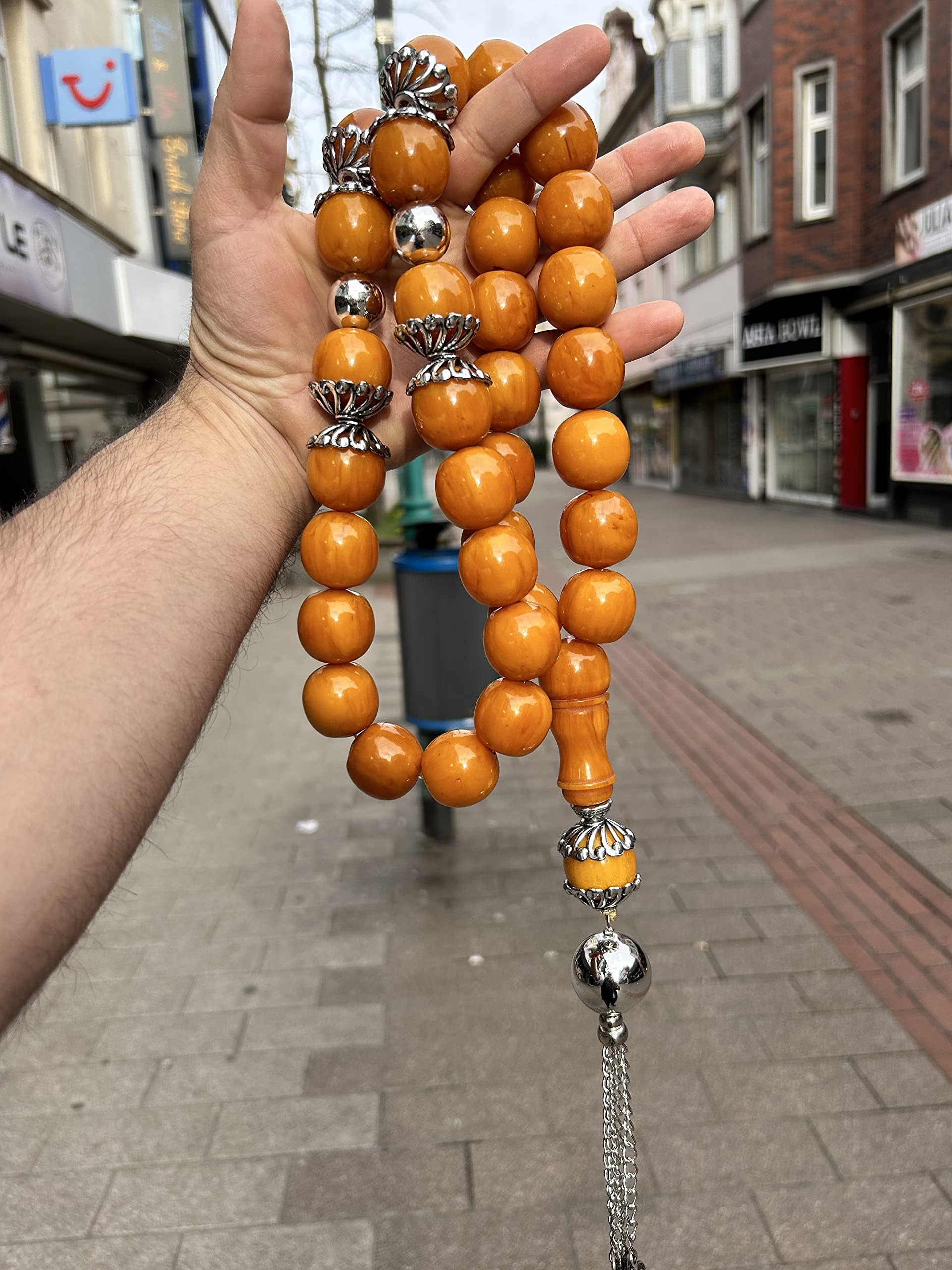 ElifNur Natur Subha Gebetskette - Handgefertigte Bakalit Tesbih Aus Deutschland