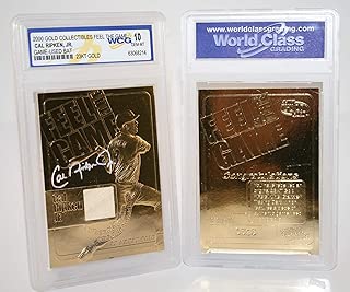 CAL RIPKEN JR 2000 Feel the Game Game Used Bat 23KT Gold Card Graded GEM MINT 10
