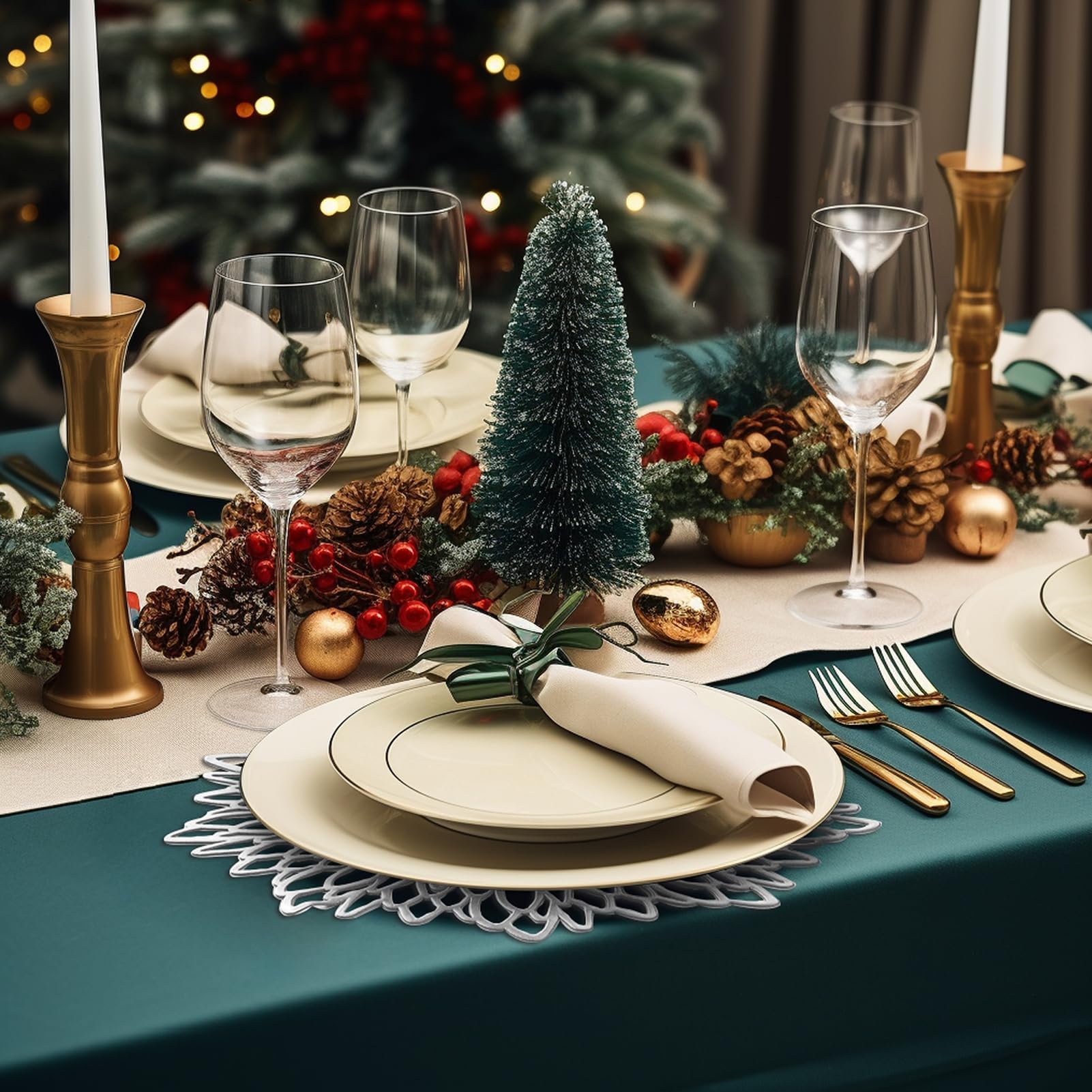 MI CASA Placemats and Coaster Set of 6 - Image 2