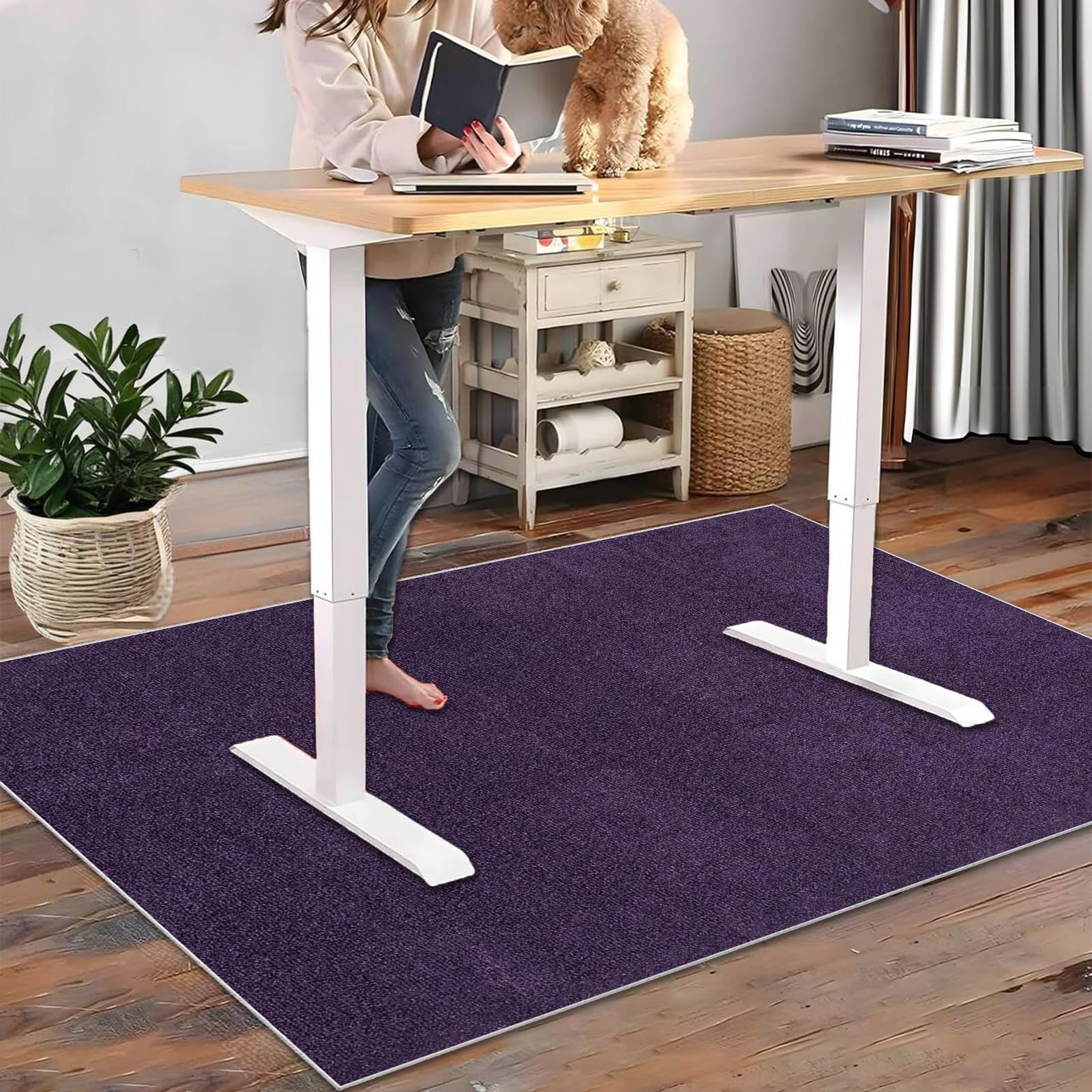 Tapis de Chaise de Bureau Antiderapant pour Parquet Stratifié Carrelage Tissu 100 x 140 cm Tapis Chaise Gaming pour Sols Durs Tapis de Protections de Sol Tapis de Chaise Multi-Surfaces