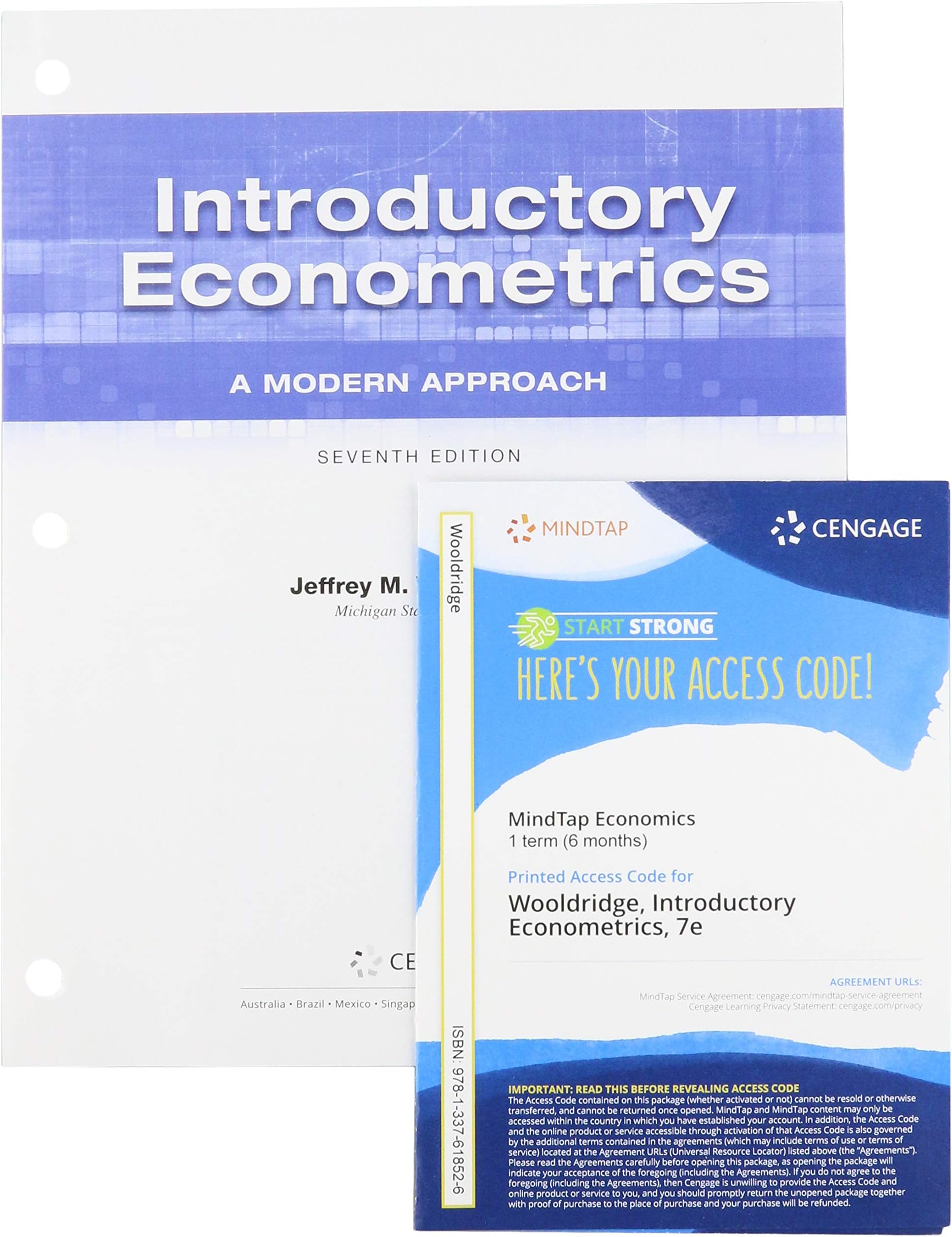 Bundle: Introductory Econometrics: A Modern Approach, Loose-leaf Version, 7th + MindTap, 1 term Printed Access Card