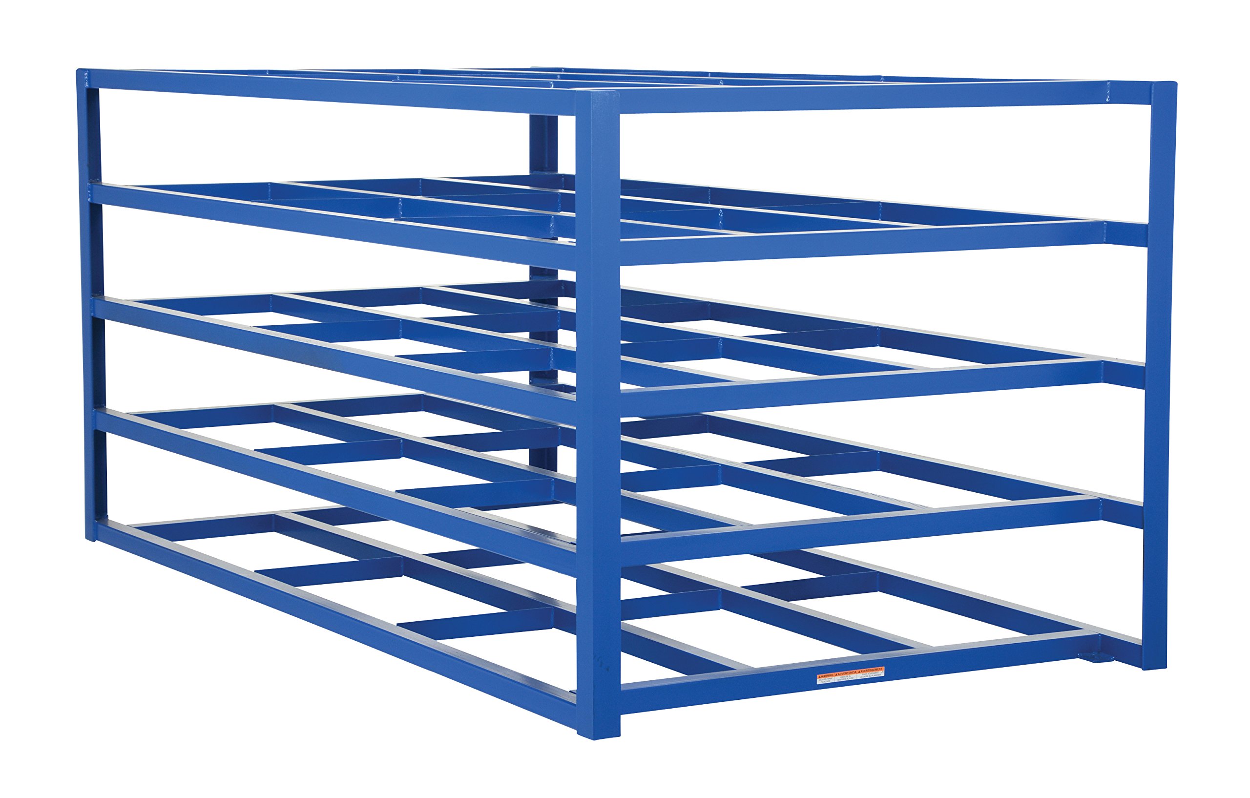 Vestil SHEET-R-57 Horizontal Sheet Rack with 5 Shelves, Steel, 102-3/4