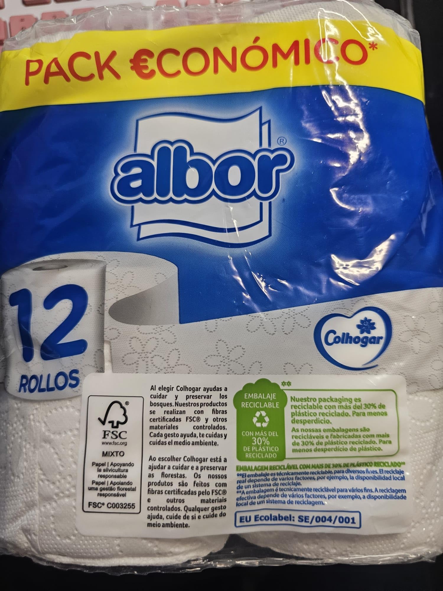 Pack Colhogar Albro, Ahorro XXL 96 Rollos Papel Higiénico WC - Olvídate de Comprar por Meses