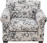 Vista 11 de KRFOONN Fundas elásticas de sofá de 4 piezas para sofás de 3 cojines, funda de sofá estampada con 3 fundas de cojín de asiento separadas, fundas