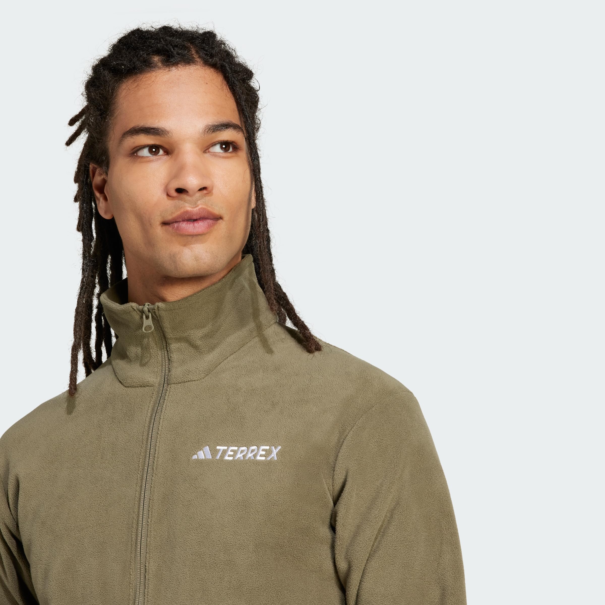 adidas Men's Chaqueta de felpa con cremallera Multi Essentials