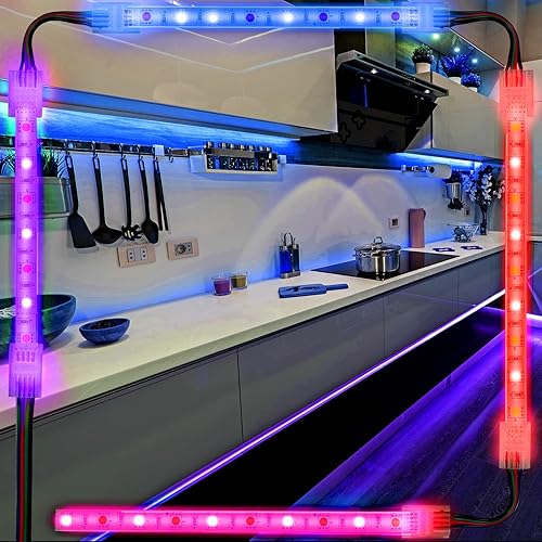 Miniatura 7 de Paquete de 40 conectores de tira LED de 4 pines, conectores LED de 0.394 pulgadas para tira de luces, conector de tira LED a cable, clips RGB sin