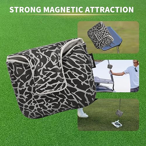 Miniatura 4 de YuEagleSky Funda para cabeza de palo de golf con diseño de bandera de Estados Unidos, cierre magnético, material de poliuretano duradero, paquete