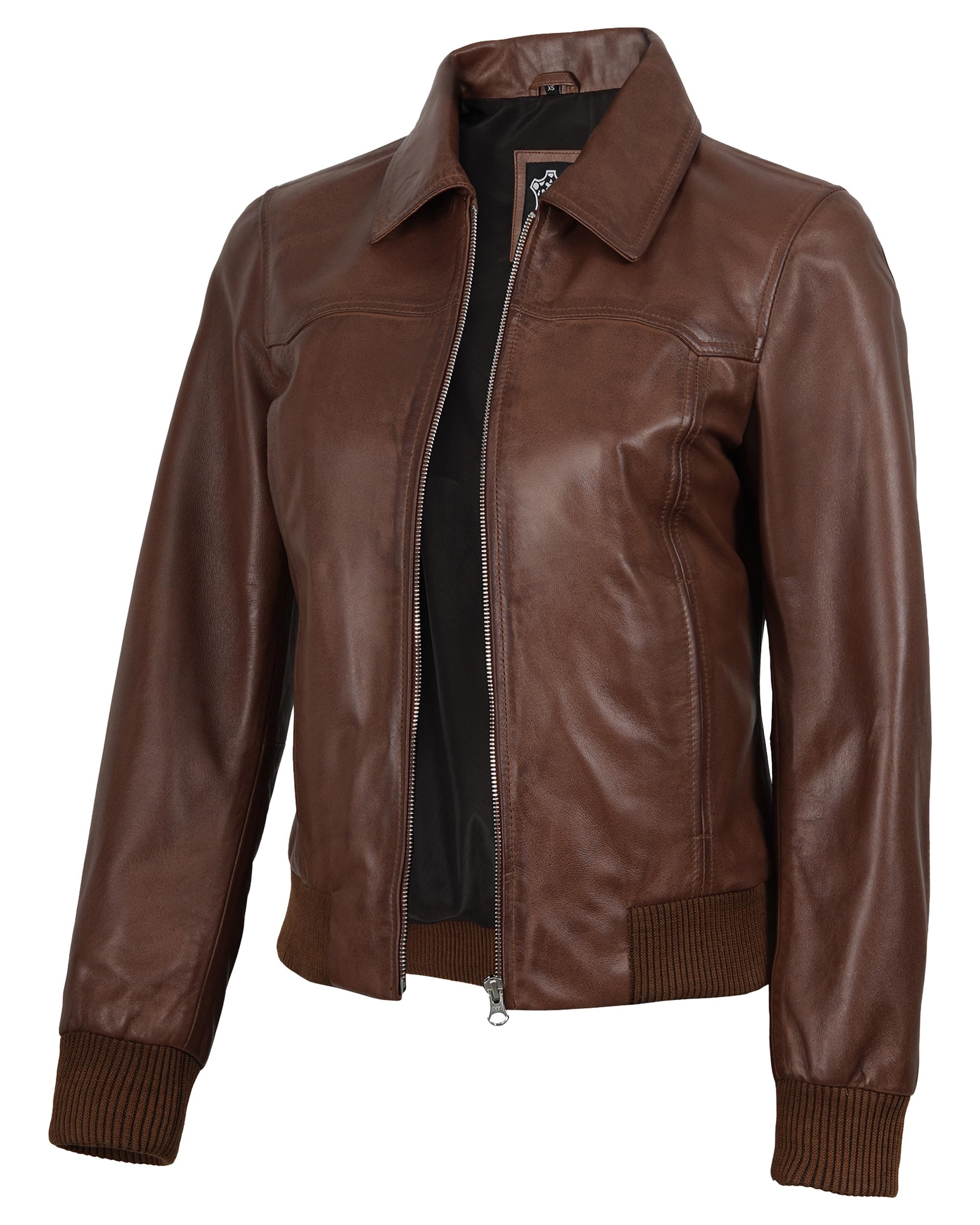 Decrum Real Lambskin Leather Jackets for Women