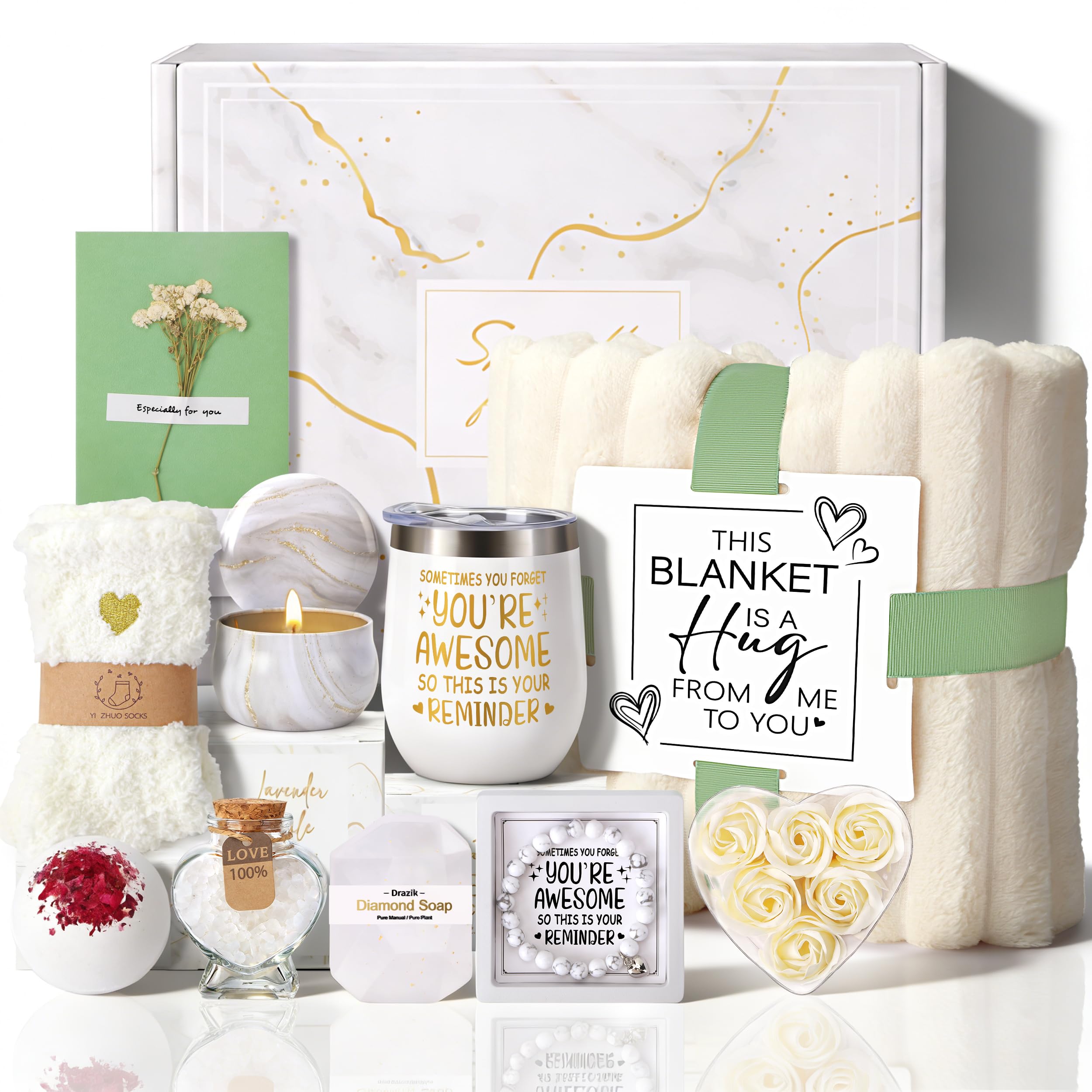 Regalo di compleanno per donne, lussuoso abbraccio in una scatola, confezione per la cura di sé per il suo relax spa, set regalo benessere guarisci presto, idee regalo per donne, migliore amica