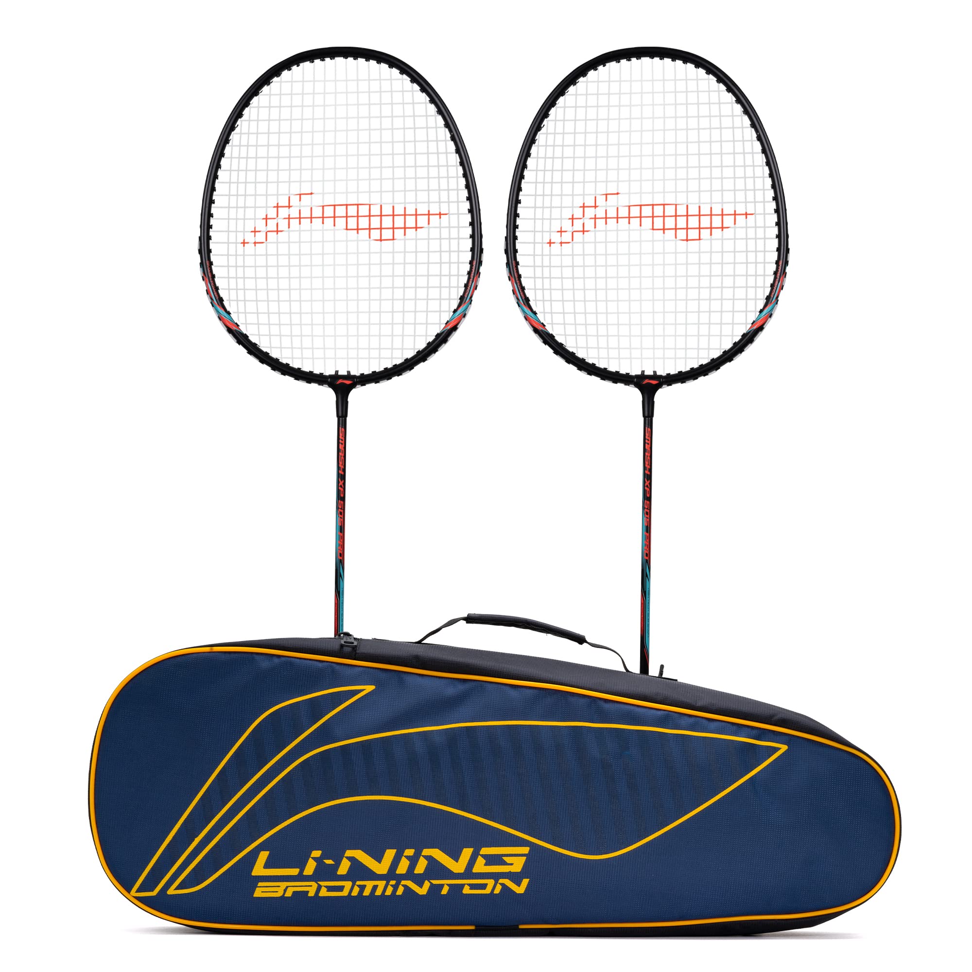 Li-Ning Aluminium Xp 505 Pro Strung Badminton Racket (2Xrackets + 1 Kit Bag, Black/Orange) (B09W2TDY53) Amazon Price History, Amazon Price Tracker