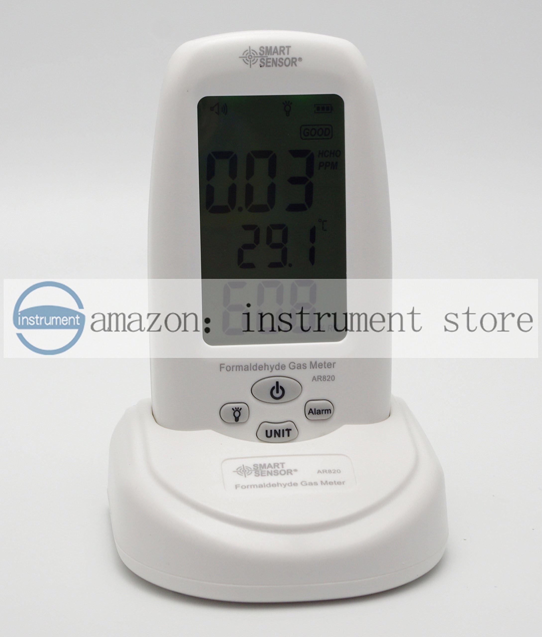 AR820 Formaldehyde Gas Monitor Detector Formaldemeter Temperature Humidity Moisture Meter with Alarm for Home Use
