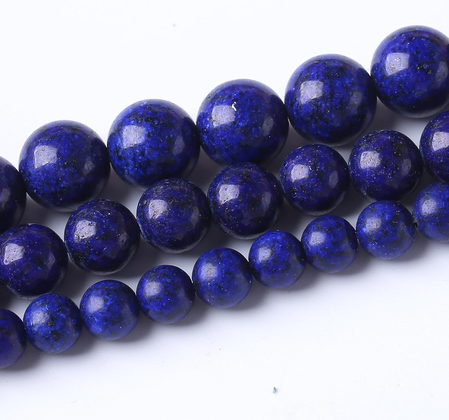 Lapis Lazuli Beads Gemstone Round Crystal Energy Jade Beads Stone Beads for Jewelry Making DIY Bracelet Necklace Jewelry Making 1 Strand 15.5inch 90PCS 4MM… - Image 2