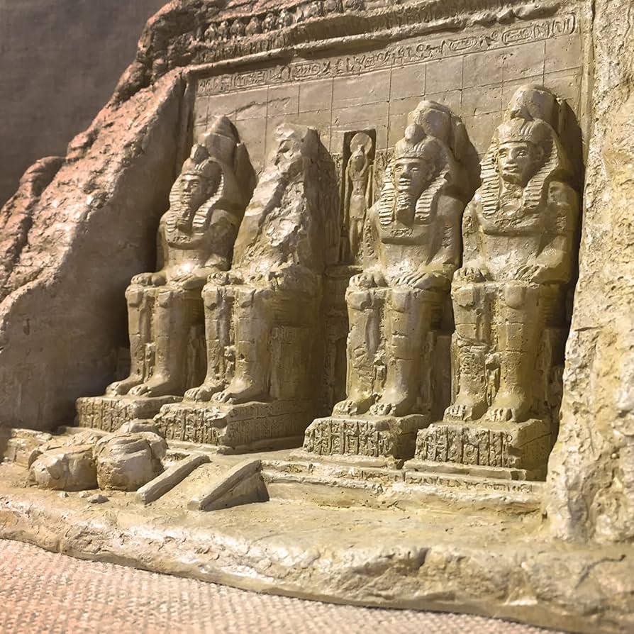 EGYPT 、 アブ・シンベル神殿　『ピラミッド出土品レプリカ』の2点セット Amazon.co.jp: 古代エジプトの像、エジプトの建築モデルアブシン