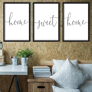 RLWangChao Home Sweet Home Sign Set of 3 Wall Art Decor 16