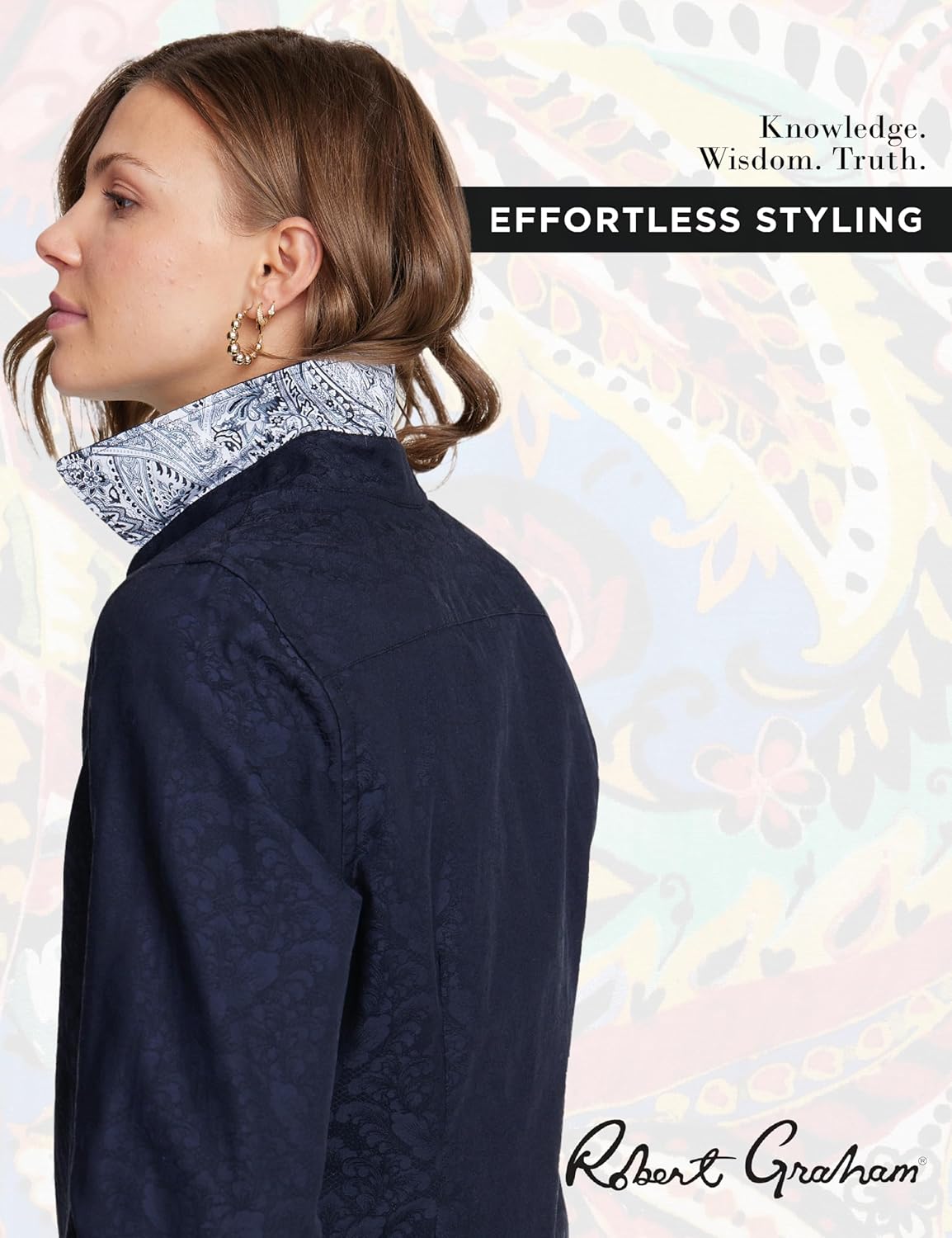 Robert Graham Womens Priscilla Long Sleeve Woven Button Down Shirt - Image 4