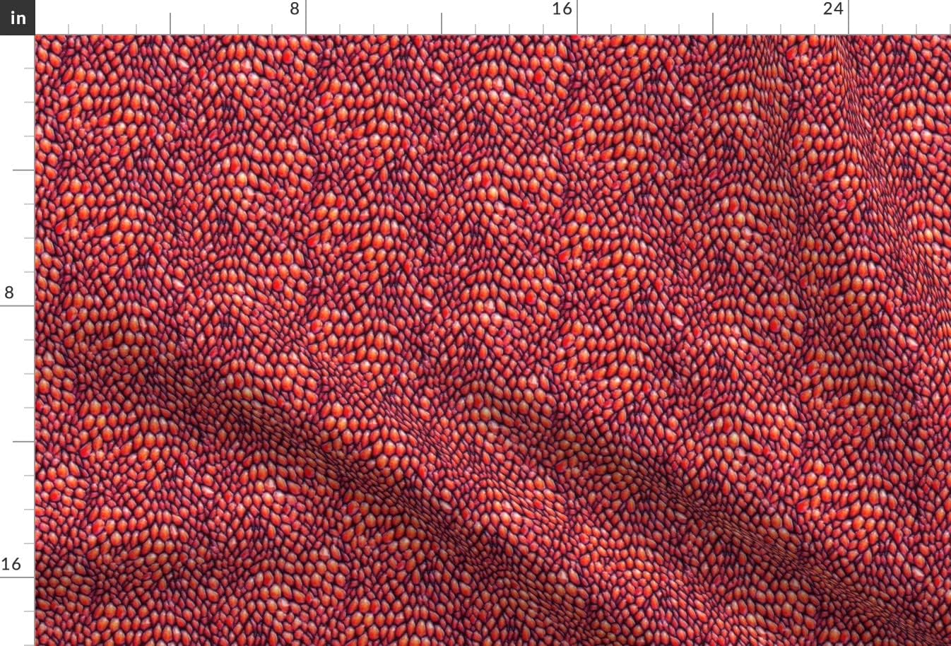 Spoonflower Fabric - Fantasy Red Dragon Scales Scale Costume Printed on Upholstery Velvet Fabric Fat Quarter - Upholstery Home Decor Bottomweight Apparel