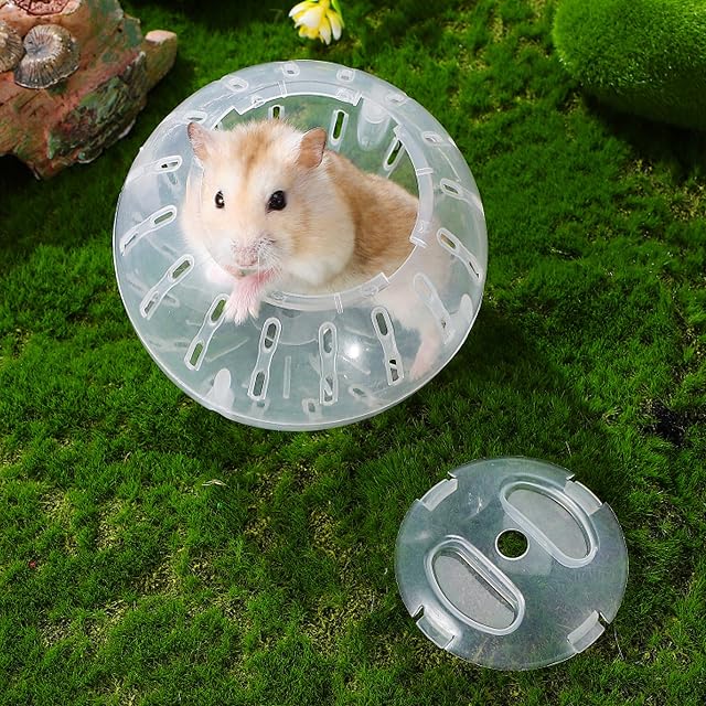 Foto 7 de 7 de Pelota de Ejercicio para hámster Pelota Blanca Transparente para hámster 4x4 Pulgadas pequeña plástico…