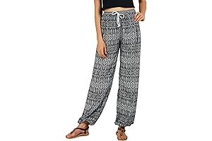 Urban CoCo Women's Floral Print Summer Boho Pants Harem Beach Vacation Pants