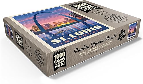Miniatura 3 de MyPuzzle St. Louis, MO Gateway Arch at Sunset, póster vintage, rompecabezas de 1000 piezas prémium para adultos