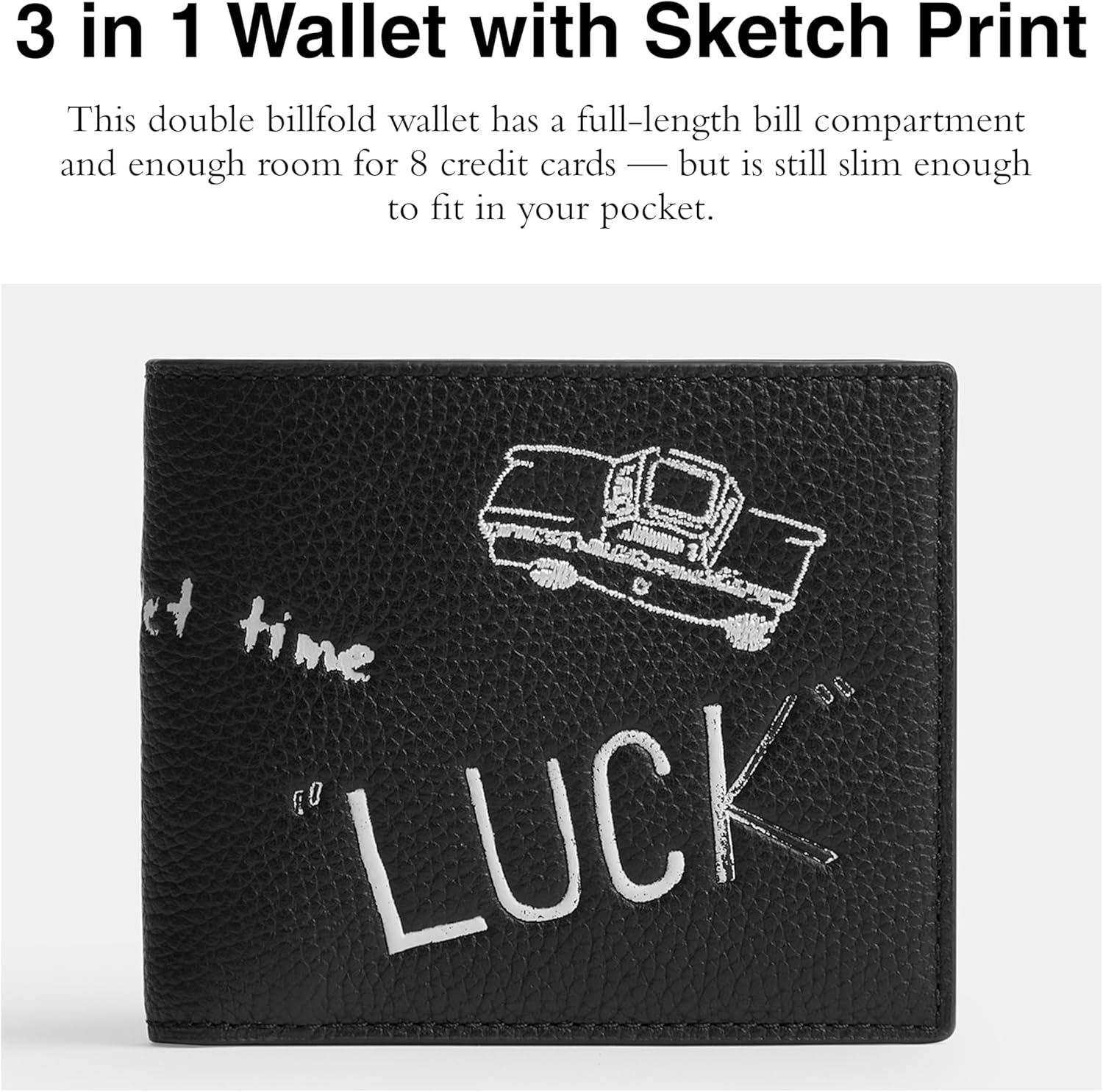 Coach 3-in-1 Wallet in Cross Grain Leather